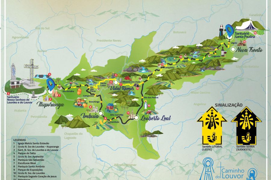 Mapa do Caminho do Louvor