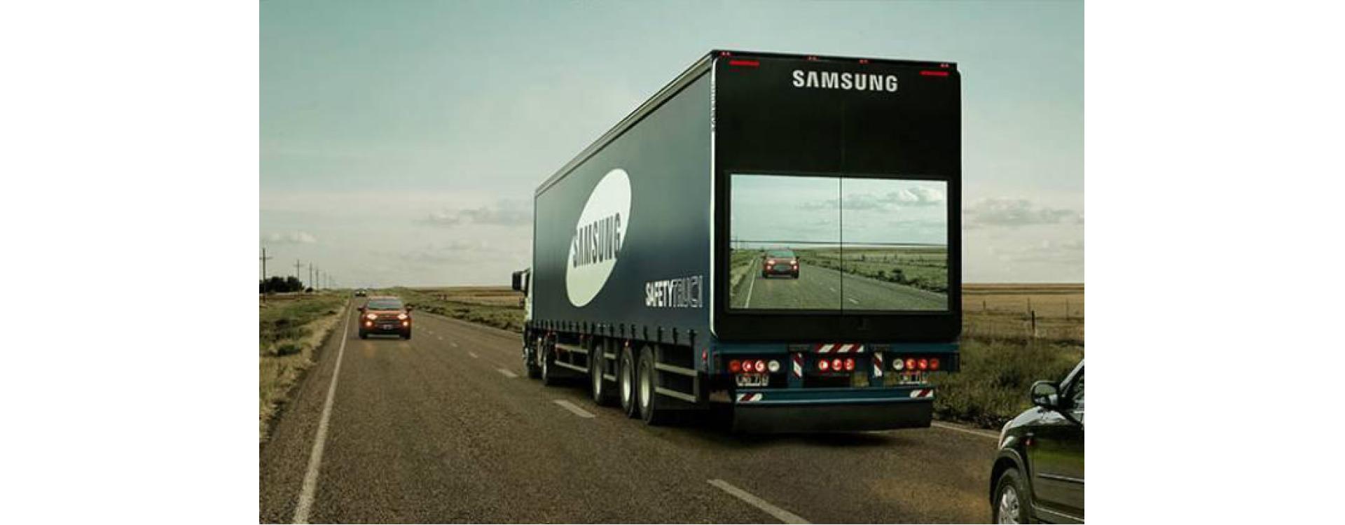 Samsung faz um teste com o “caminhão transparente”