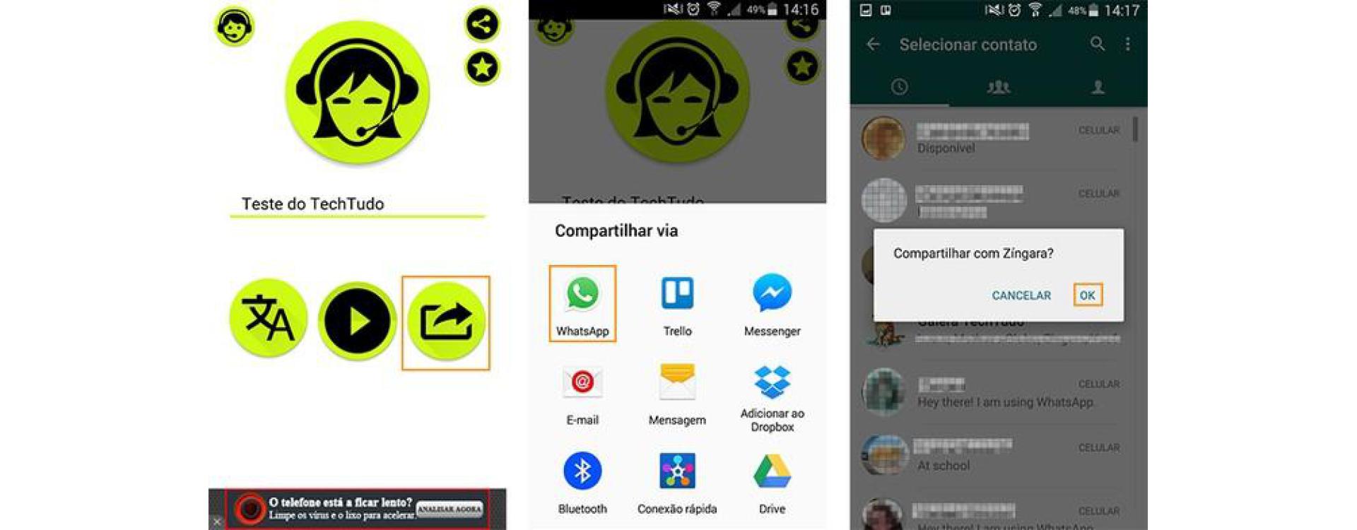 Compartilhe mensagens com a voz do Google tradutor via WhatsApp