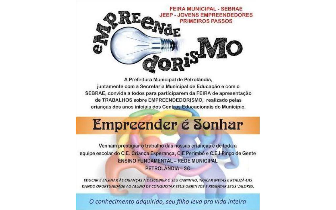 Feira de Jovens Empreendedores será realizada nesta terça-feira em Petrolândia