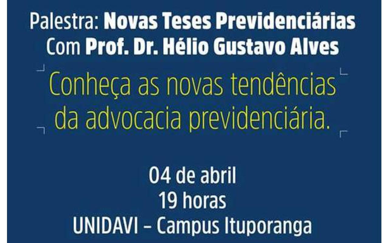 Palestra sobre Previdência Social será realizada na Unidavi de Ituporanga