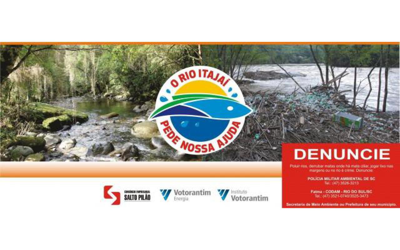 Usina Salto Pilão segue campanha “O Rio Itajaí Pede Nossa Ajuda”