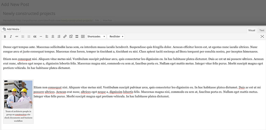 blog post content