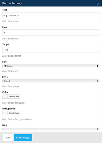 button settings