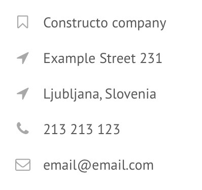 contact info