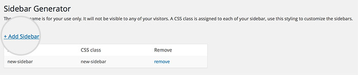 create sidebar