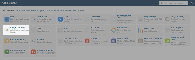 image carousel vc