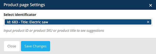 aproduct page vc settings