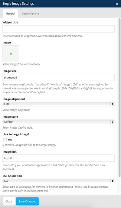 single image vc settings