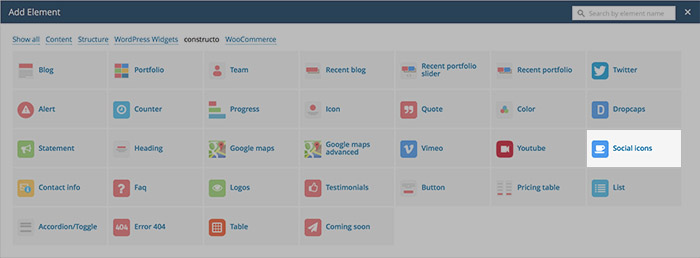 social icons vc