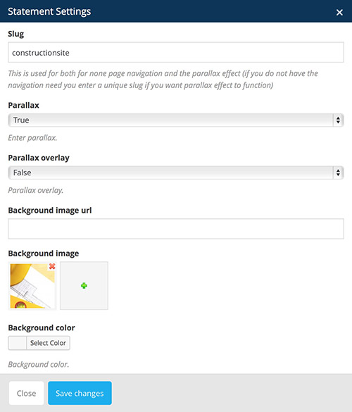 statement vc settings