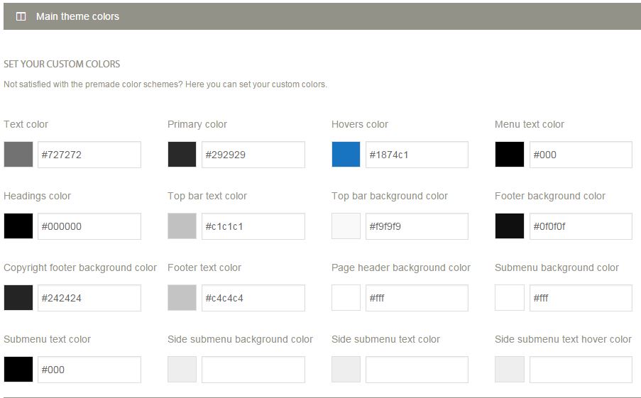theme colors