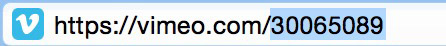 vimeo id